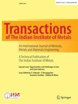 Journal cover: Transactions of the Indian Institute of Metals